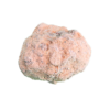 An unopened crystalline geode, that has a faint redish color on exterior.