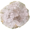 A cracked open Moroccan Geode, displaying the many quartz crystals inside.
