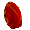 A red agate slice.