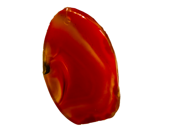 A red agate slice.