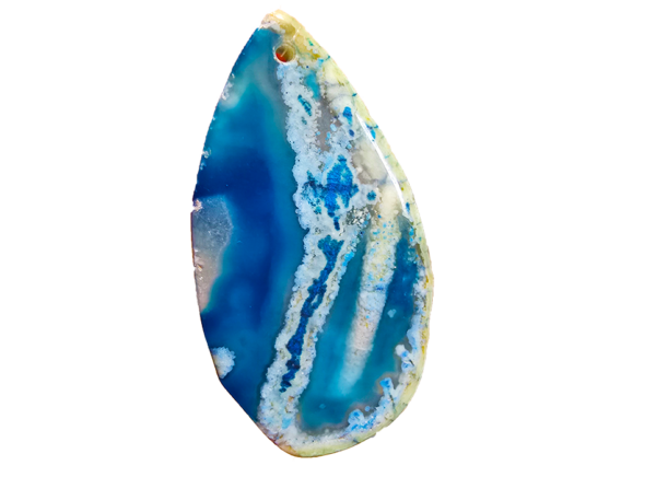 A blue agate slice.