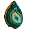 A blue agate slice.