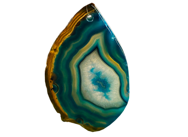 A blue agate slice.