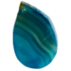 A blueish/green agate slice.