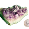 Amethyst cluster 'J' with a quarter for comparison.