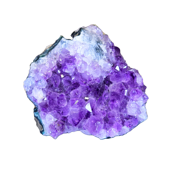Am-b An a-grade amethyst cluster with deep purple hues.