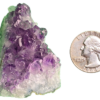 Amethyst cluster 'D' with a quarter for comparison.