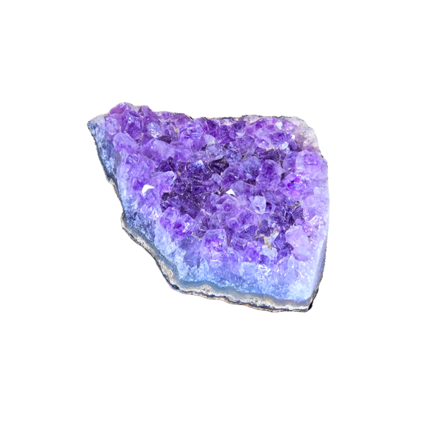 Am-e An a-grade amethyst cluster with deep purple hues.