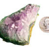 Amethyst cluster 'I' with a quarter for comparison.