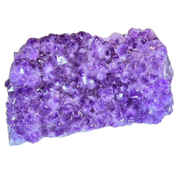 Am-k An a-grade amethyst cluster with deep purple hues.