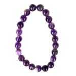 An Amethyst bead bracelet with deep purple to violet hues.