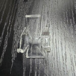 A small acrylic slab display stand.