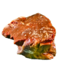 A lacquer-polished chunk of Arizona petrified wood with varying colors.