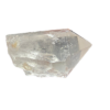 Closeup of a clear quartz crystal.
