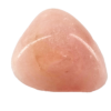 A stunning tumbled large rose quartz specimen reflecting light showing the quality of the stone.