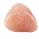 A stunning tumbled large rose quartz specimen reflecting light showing the quality of the stone.