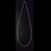 A sterling silver adjustable necklace showing the full necklace.