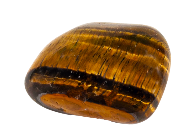 Large A Grade Tiger's Eye tumbled stones with smooth, polished surfaces showcasing rich golden-brown hues and a captivating chatoyancy shimmer.