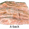 The back side of a wave dolomite slab, it is not polished. Labeled A-back.