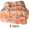 The back side of a wave dolomite slab, it is not polished. Labeled e-back.
