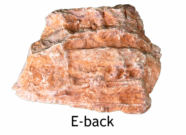 The back side of a wave dolomite slab, it is not polished. Labeled e-back.