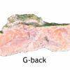 The back side of a wave dolomite slab, it is not polished. Labeled G-back.