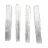 A group of 4 selenite sticks with a soft white glow.